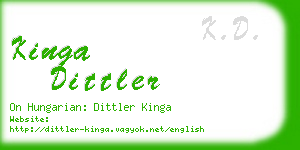 kinga dittler business card